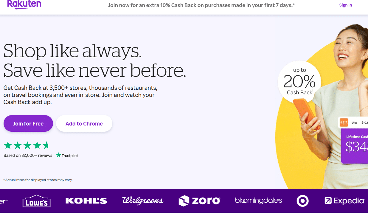 Read more about the article 美國現金回饋Rakuten樂天網站教學